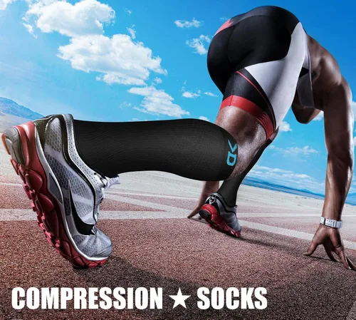 Miniatura 82 de CHARMKING - Calcetines de compresión para mujeres y hombres (3 pares), 15-20 mm Hg, el mejor apoyo para atletismo, running o ciclismo, mejora