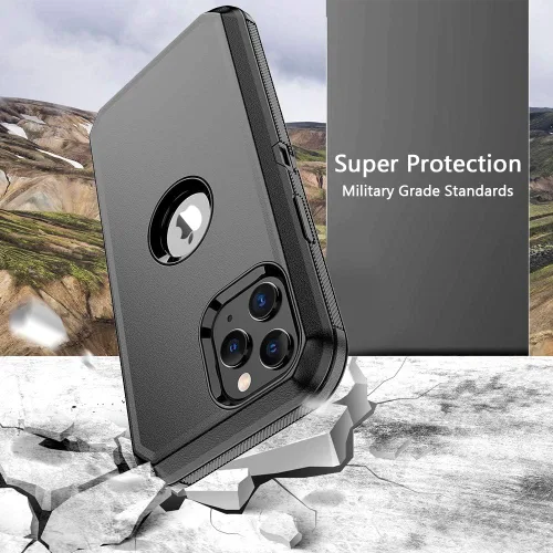 Miniatura 5 de Funda de teléfono para iPhone 12 Pro Max, resistente, resistente a prueba de golpes, funda protectora con clip para cinturón para Apple iPhone 12