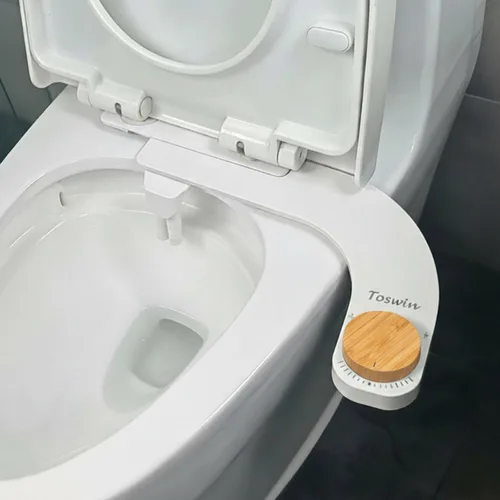 Miniatura 2 de Bidé para mano izquierda, bidé ultra delgado, control lateral izquierdo, accesorio de bidé trasero transparente para inodoro con boquillas Pomo
