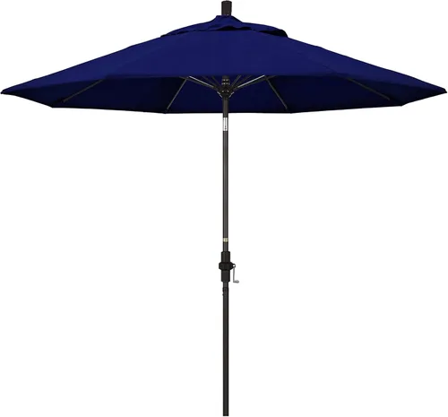 Miniatura 8 de California Umbrella GSCUF908117-5461 - Sombrilla redonda de 9 pies con poste de aluminio y varillas de fibra de vidrio para patio, 9 pies