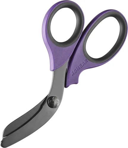 Miniatura 9 de XShear - Tijeras de trauma de servicio extremo de 7.5 pulgadas, recubrimiento de titanio negro, las tijeras perfectas para paramédicos, EMT, Marrón