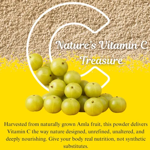 Miniatura 4 de BASIC AYURVEDA Amla Powder 7.05 oz (200g) Grosella espinosa india 100% cruda y natural (Amalaki) para cabello, piel e inmunidad Sin aditivos