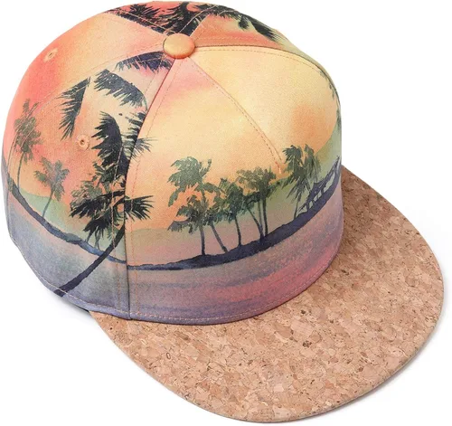 Miniatura 5 de NUZADA Snapback Hats for Men Flat Bill Hat Hip Hop Style Originales Print Adjustable Flat Brim Baseball Cap