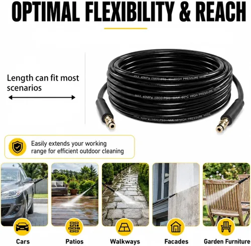 Miniatura 6 de Manguera de repuesto para lavadora a presión Karcher K2-K7, manguera de extensión de manguera de alta presión de 20 pies para Karcher, sistema
