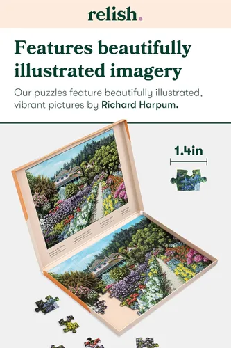 Miniatura 4 de Relish Rompecabezas de demencia para adultos, rompecabezas de jardín de Monet de 63 piezas, actividades de demencia para personas mayores