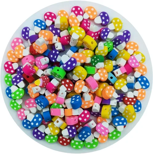 Miniatura 16 de 200 cuentas de arcilla polimérica de flores, cuentas espaciadoras de flores mixtas para hacer pulseras, collares, joyas
