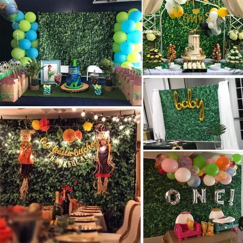 Miniatura 3 de Telón de fondo de hojas verdes de 5 x 7 pies, telón de fondo verde natural, césped, fiesta, fotografía, cumpleaños, recién nacido, bebé, amante