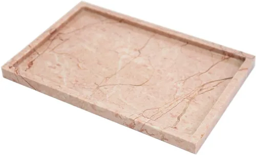 Miniatura 11 de Bandeja de tocador de mármol natural genuino y lujoso real, bandeja de almacenamiento de mármol auténtico para decoración del hogar, bandeja