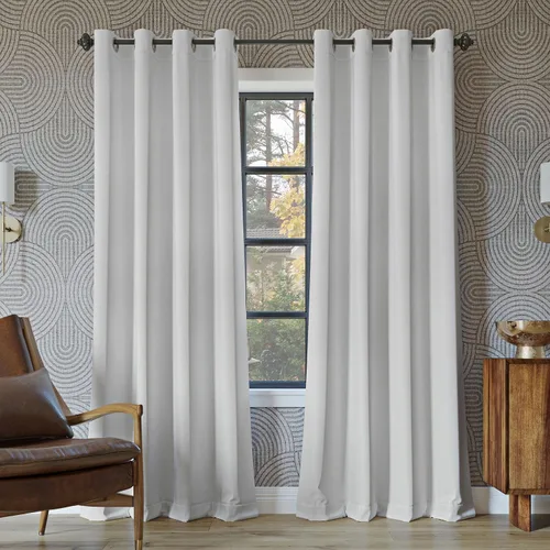 Miniatura 14 de Sun Zero Nordic - Juego de 2 paneles de cortinas con ojales de grado teatral extremo 100% opacas, 104" x 96" (2* 52" x 96"), cortinas opacas blanco
