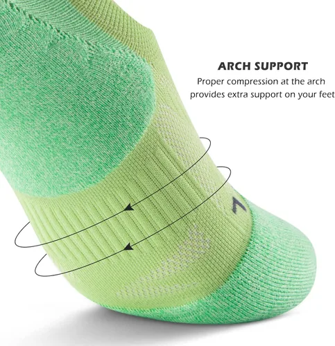 Miniatura 5 de WISVOOO No Show Socks Women Low Cut Cushioned Athletic Ankle Running Compression Socks 5 Pairs