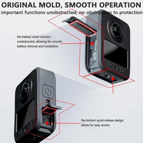 Miniatura 3 de Funda protectora para DJI Osmo 360, Funda de silicona Funda Protector para DJI OSMO 360 Accesorios (negro)