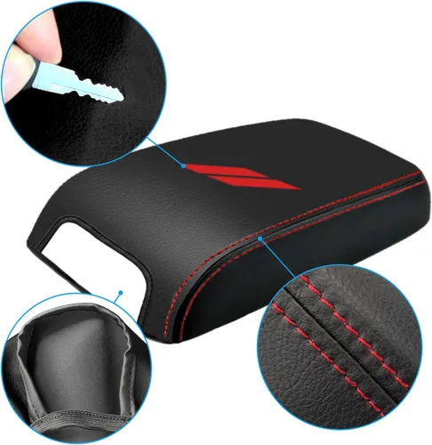 Miniatura 3 de Funda para reposabrazos de consola central adecuada para Dodge Charger 2011-2023, para Chrysler 300 2011-2022 de cuero antiarañazos, protector