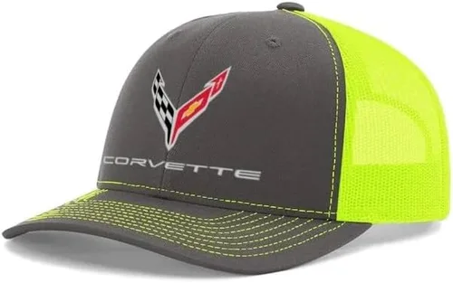 Miniatura 5 de SR1 Performance C8 Corvette Snapback Hat - Gorra trasera de malla estructurada Chevy