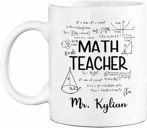 Miniatura 21 de Taza de café personalizada para profesor de arte, taza de café de cerámica para profesores de arte, regalos para graduación, taza de té blanca