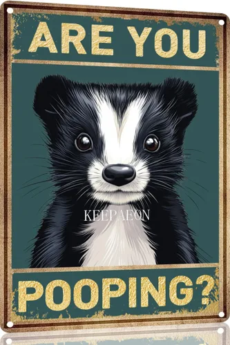 Miniatura 16 de Skunk Bathroom Wall Decor Signs Metal Aluminum Sign Remember to Wipe Bathroom Decor Weird Stuff 12x8 Inches Decor Funny Poster Funny Bathroom 8294