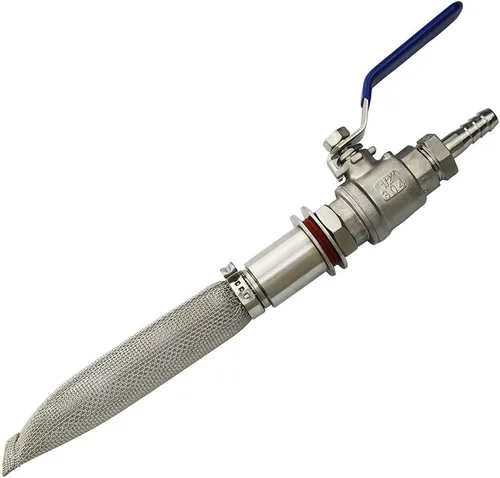 Miniatura 3 de UP100 Válvula de bola hervida sin soldadura de 6 pulgadas Bazooka Screen Kit y manguera Barb Homebrew
