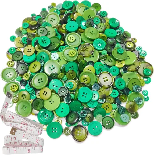 Miniatura 16 de 500-700 PZA Botones de Resina Marrón Claro, Varios Tamaños y Formas para Costura Infantil, Manualidades DIY, Botones Pintados a Mano para Arte