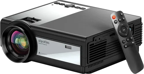 Mini proyector, proyector Bluetooth WiFi 5G, staratlas 12000L Native 1920* 1080 P, proyector de video al aire libre, cine en casa compatible con Gris