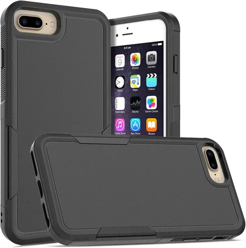 Miniatura 8 de MDCN Funda para iPhone 8 Plus, iPhone 7 Plus: funda protectora de doble capa resistente para teléfono celular, a prueba de golpes, resistente