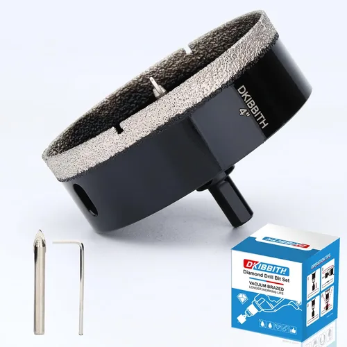 Miniatura 12 de DKIBBITH Juego de brocas de diamante de 5/8" con broca piloto - Paquete de 2 brocas de diamante de 5/8" con punta de diamante para agujeros