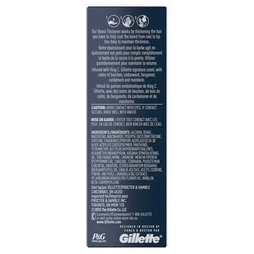 Miniatura 9 de King C. Gillette Espesante de barba formulado con complejo de vitamina B y cafeína, 1.7 onzas