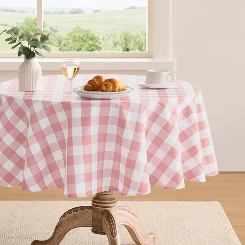 Miniatura 15 de Mantel a cuadros rectangular de gingham, impermeable, sin arrugas, manteles de búfalo a cuadros para mesa, lavables para comedor, fiestas y picnic