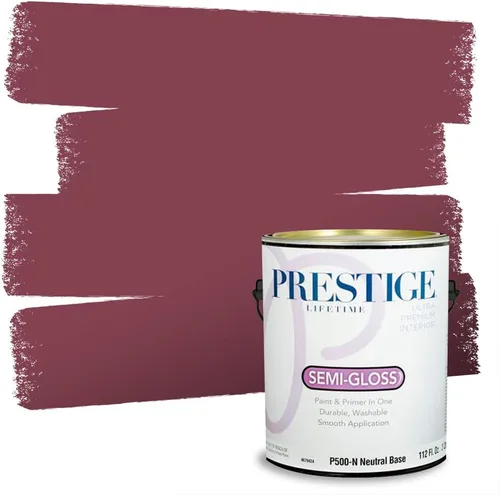 Miniatura 96 de Prestige Paints - Pintura exterior e imprimación en uno, 1 galón, plano, E500-P-A011GP
