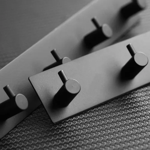 Miniatura 6 de giti island Ganchos autoadhesivos para toallas para baños, ganchos de pared negros para colgar toallas de baño, ganchos de ducha negros mate