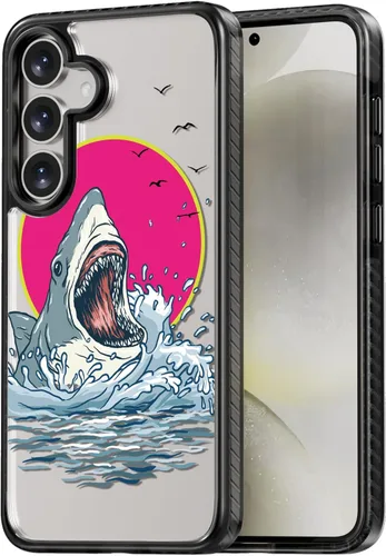 Miniatura 28 de Rosarnnah Funda compatible con Samsung Galaxy S24 Ultra, bonita estética, a la moda, divertida funda con estampado de gatito y gato, duradera a