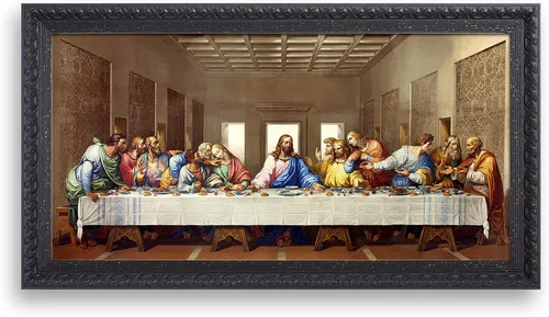 Miniatura 34 de A&T ARTWORK La Última Cena de Leonardo Da Vinci Las reproducciones de arte clásico mundial, impresiones de lienzo Giclee, arte de pared