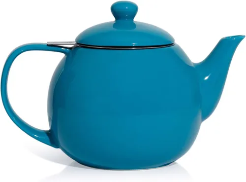 Miniatura 12 de Sweese Tetera de porcelana de 27 onzas con infusor para té de hojas sueltas, gris azulado