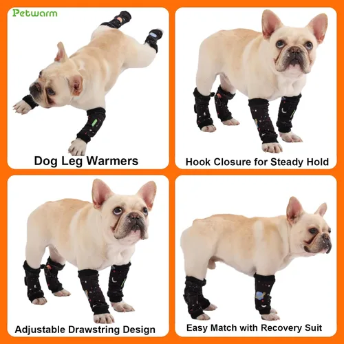 Miniatura 3 de PetWarm Juego de 4 fundas de recuperación para perros, funda para patas de perro, ideal para comodidad y apoyo durante la recuperación de mascotas