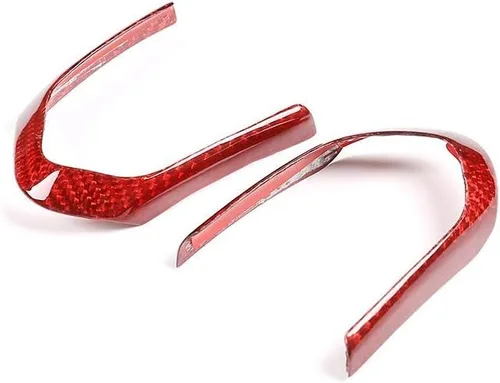 Miniatura 3 de YIWANG Rojo de fibra de carbono real coche volante botón marco ajuste para BMW F20 F22 F21 F30 F32 F33 F36 F06 F12 F13 X5 F15 X6 F16 M-Sport Auto