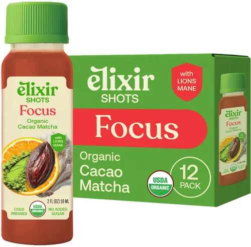Miniatura 16 de Elixir Shots Energy Wellness Shot con ingredientes 100% orgánicos, matcha, naranja, menta, vinagre de sidra de manzana, prensado en frío, sin