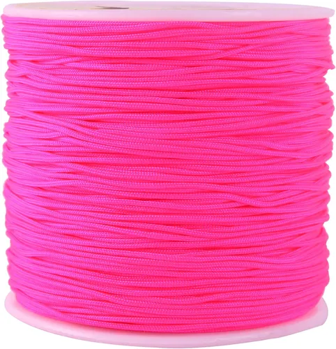 Miniatura 63 de KONMAY 1 rollo de cuerda de nailon para hacer pulseras de 150 yardas, trenzado de nailon Shamballa Macramé/cordón de cuentas de 0.4mm, cordón