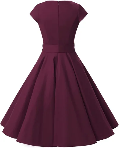 Miniatura 43 de Dressystar - Vestidos clásicos de fiesta con mangas casquillo, estilo Rockabilly y retro de la década de 1950