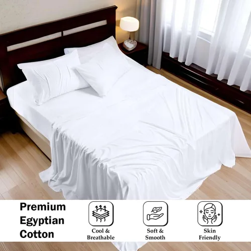 Miniatura 6 de Ready To Rest Juego de sábanas divididas 100% de algodón egipcio tamaño California King para cama ajustable de 5 piezas, se adapta a colchones