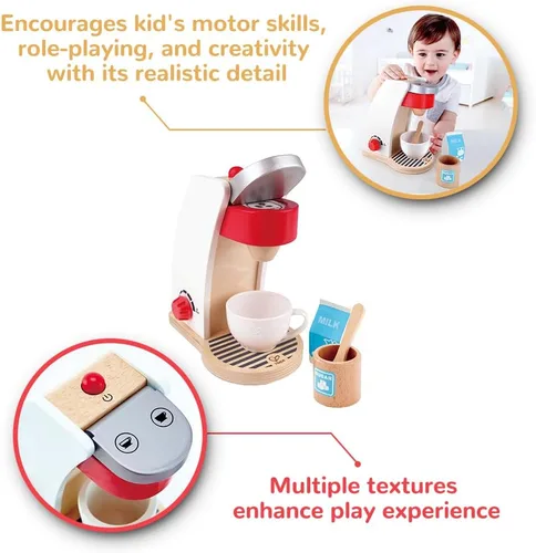 Miniatura 3 de Hape Juego de cocina de madera blanca con accesorios Juego de juguetes de simulación para niños a partir de 3 años