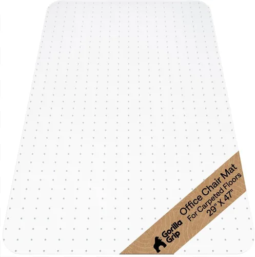 Miniatura 14 de GORILLA GRIP Tapete antideslizante para silla de oficina para suelos de alfombra, deslizamiento suave de 36 x 48 pulgadas debajo del escritorio