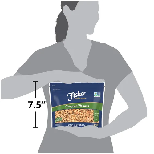 Miniatura 7 de Fisher - Nueces picadas, 16 onzas, nueces cultivadas en California, sin sal, naturalmente sin gluten, sin conservantes, sin OMG