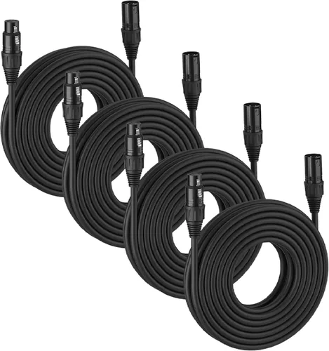 Miniatura 9 de MFL. Cable DMX flexible de 6.6 pies, señal de 3 pines, XLR macho a hembra, cable para iluminación de escenario, luces de DJ, impedancia de 110