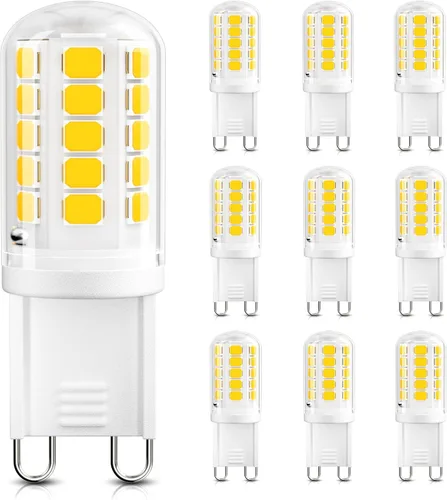 Miniatura 12 de DiCUNO Bombilla LED G9, 2700 K, luz blanca cálida suave, bombillas LED G9 de 4 W, equivalente a halógeno de 40 W, no regulable, 400 LM, base bipin