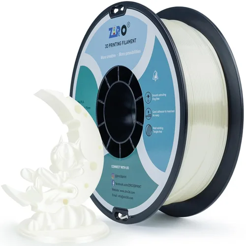 Miniatura 42 de ZIRO Filamento PLA fluorescente de 0.069 pulgadas, luminoso solo por luz UV, filamento de impresora 3D de efecto brillante, carrete de 2.2 libras