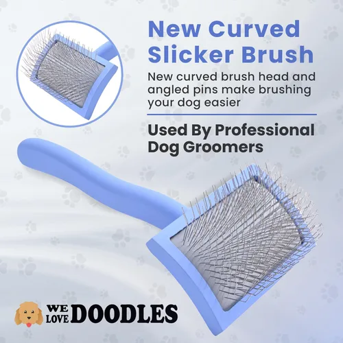 Miniatura 5 de Cepillo Slicker para perros, suministros de aseo para perros, el mejor cepillo para garabatos y caniches para perros de pelo - Goldendoodle Pin