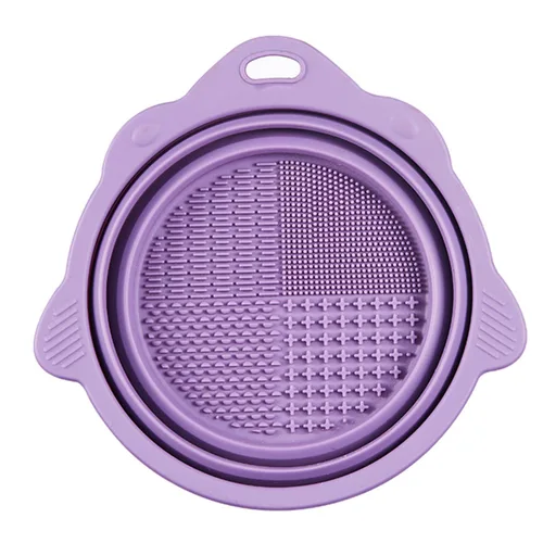 Alfombrilla de silicona para brochas de maquillaje, limpiador de brochas de maquillaje, tapete de limpieza de brochas de maquillaje con ventosa,