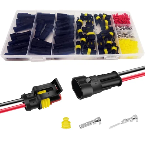 20 kits de conectores de 2 pines Conectores eléctricos automotrices 2 conectores de cable, conector impermeable, desconexión rápida y conexión 22-16