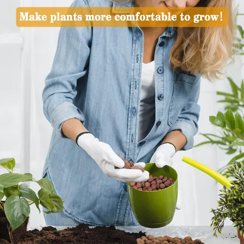 Miniatura 7 de Legigo 7 LB de piedras de arcilla Leca orgánicas para plantas, bolas de Leca 100% naturales de 4mm-16mm para plantas de interior, piedras de arcilla