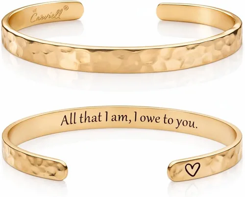 Miniatura 23 de Carviell Pulseras grabadas para mujer, inspiradoras, amistad, amor, mamá, hija, hermana, cristiana, graduación, conmemoración y regalos de boda, más