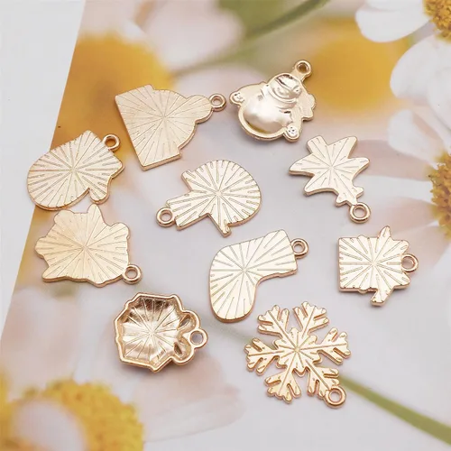 Miniatura 5 de Julie Wang Alloy Pendant for Halloween Thanksgiving Christmas Valentine’s Day Gifts Jewelry Making - Pumpkin, Maple Leaf, Snowflake, Heart Charms