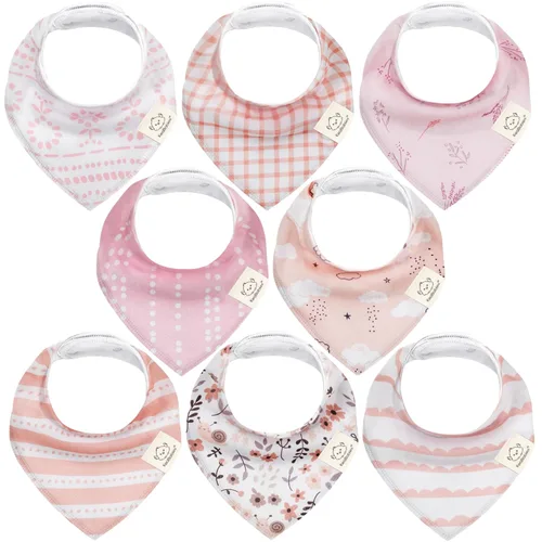 Miniatura 41 de KeaBabies - Juego de 8 baberos tipo bandana para bebés, niñas y niños - Baberos de algodón orgánico para babeo y dentición para recién nacidos